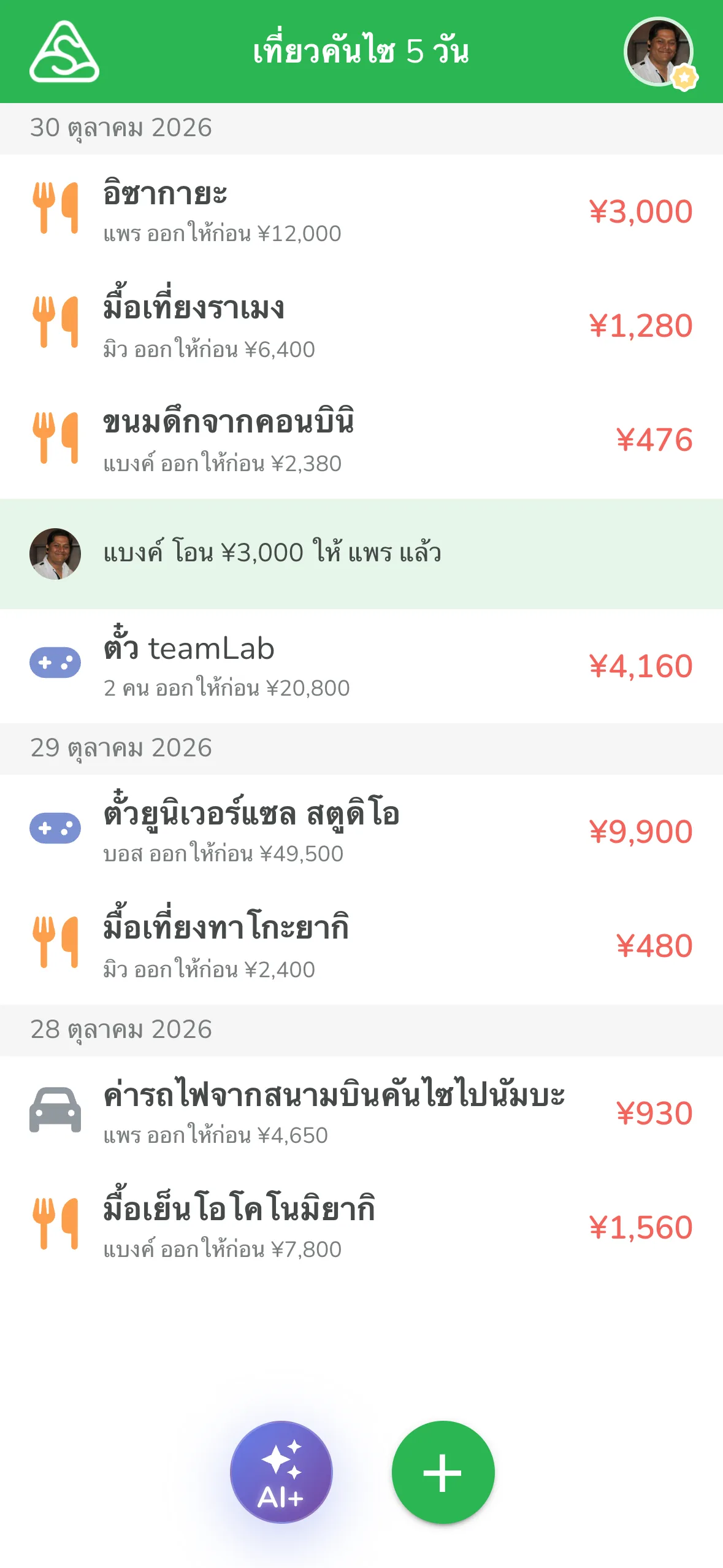 5 รายการที่สร้างเสร็จแล้วขึ้นในกลุ่มหารบิลของ Lightsplit
