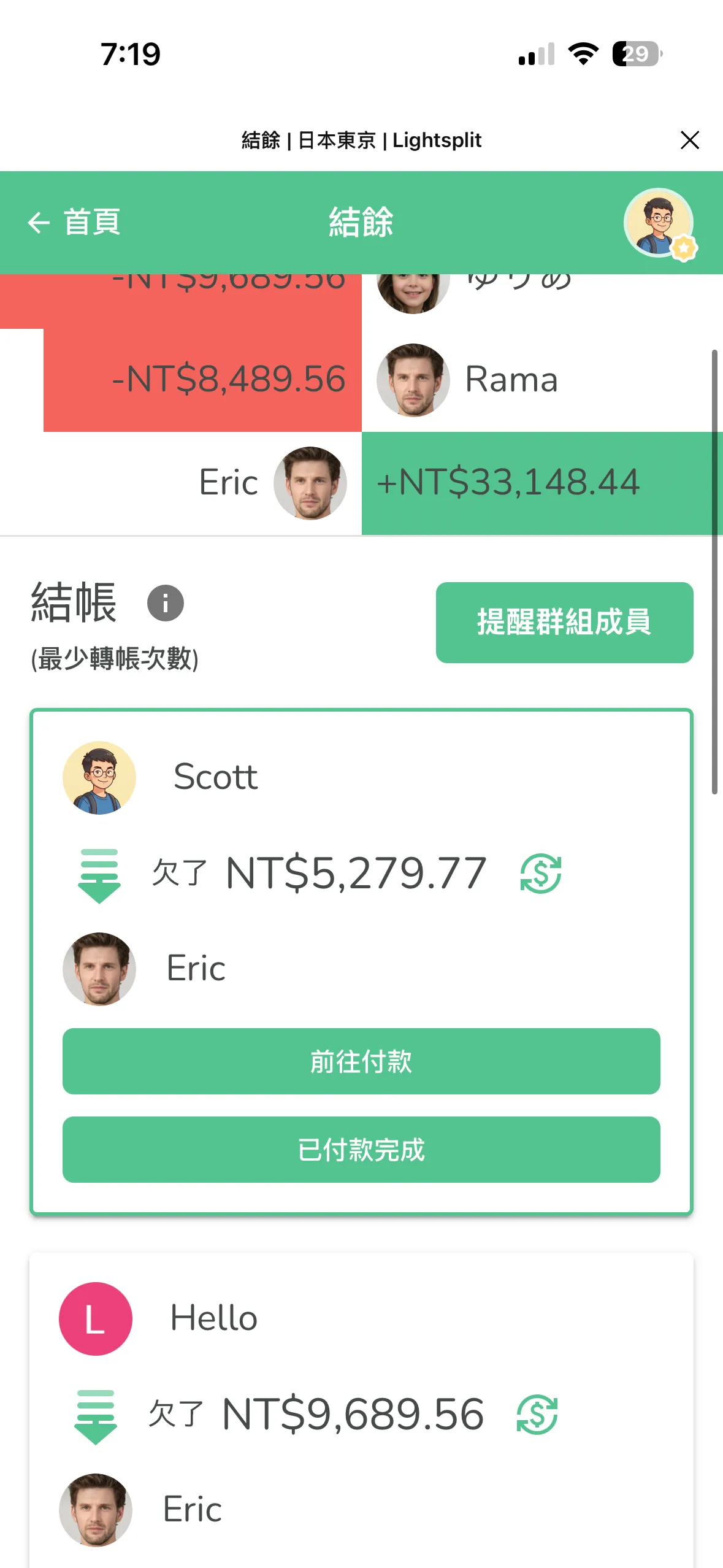 結算頁面顯示台幣金額