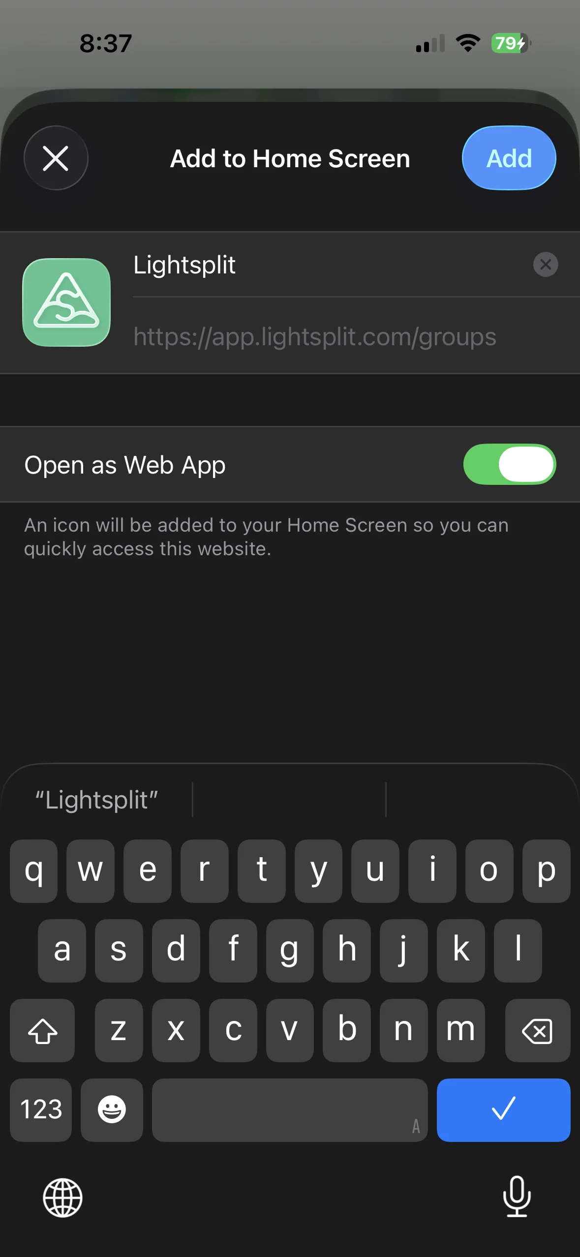 iOS PWA Step 3