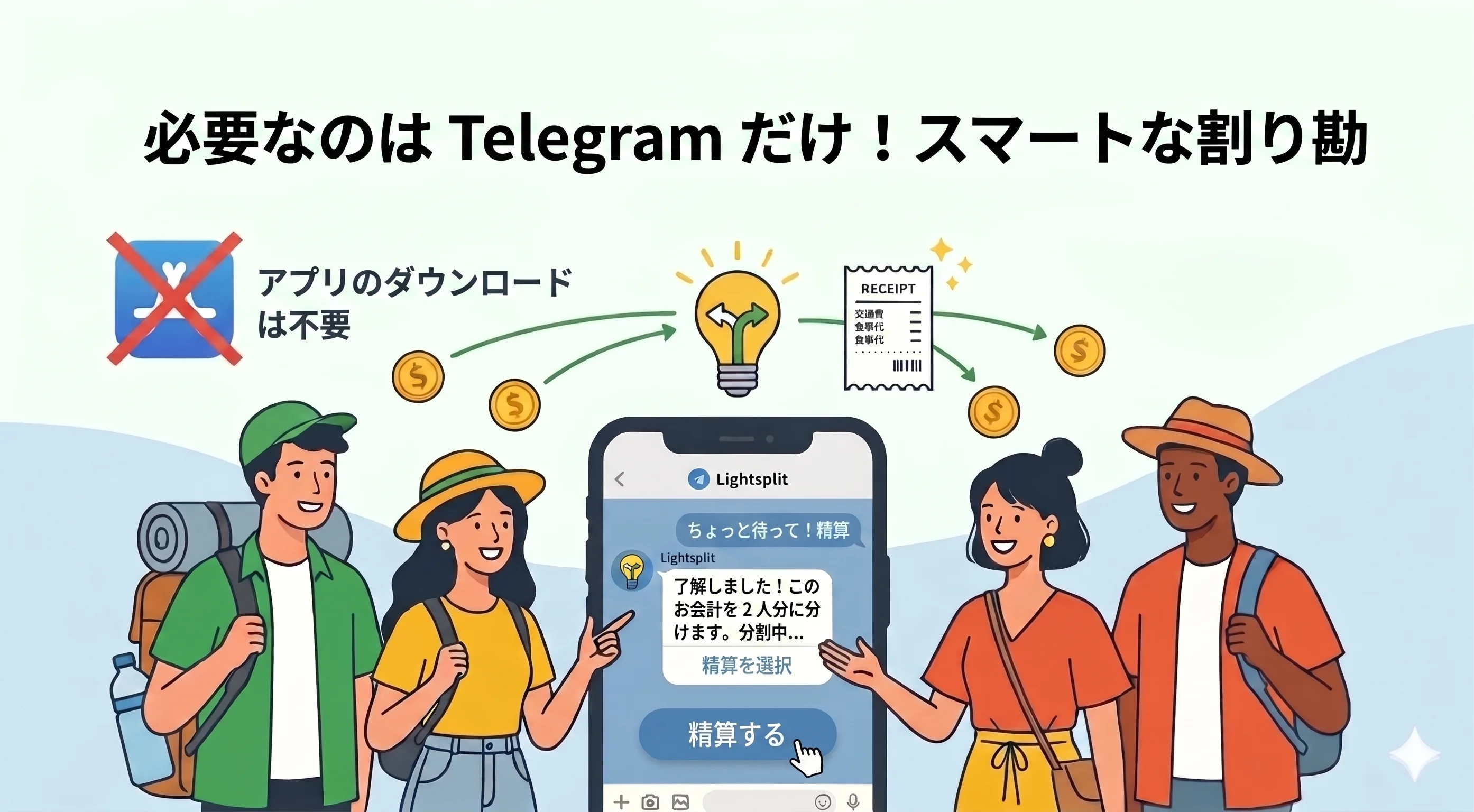 Telegram 割り勘ボットの使い方｜グループ内で精算まで完結