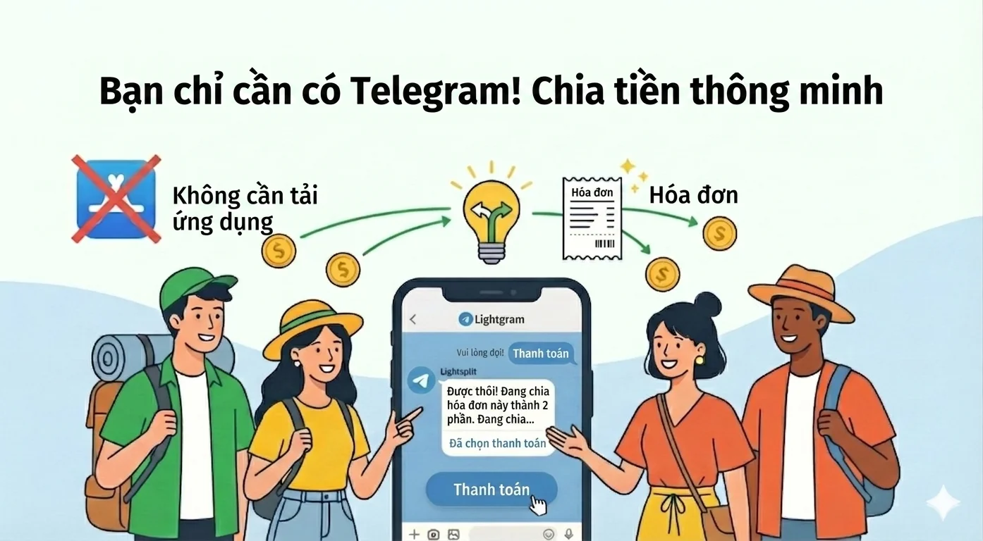 Cách dùng bot Telegram chia tiền nhóm: hướng dẫn từ A đến Z